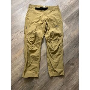 REI Hiking Vented Belted Pants Mens 38Wx32L Outdoor Nylon Stretch Lightweight